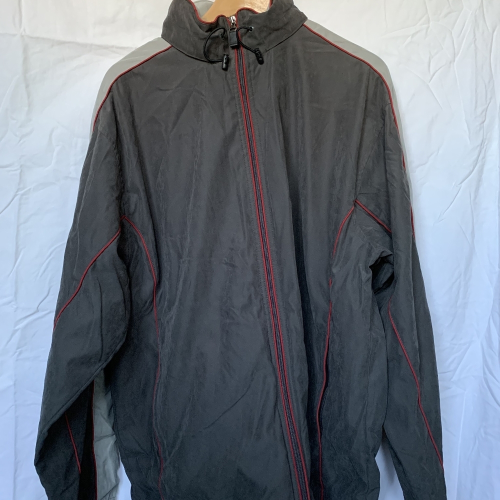 Ashford Sport, Size L, Gray Long Sleeve Jacket, w/ hidden hood